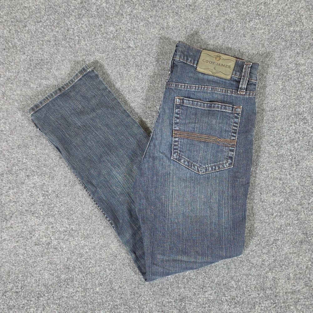 Cody James Mens Straight Leg Jeans Dark Wash Blue Denim Tag 33x32 Act 33x30